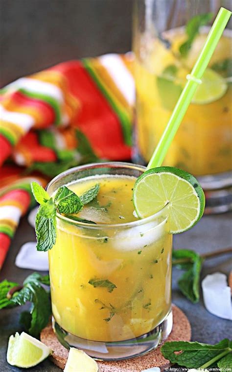 Mango Ginger Virgin Mojito Recipe Alcohole Free Drink By Cookingcarnival