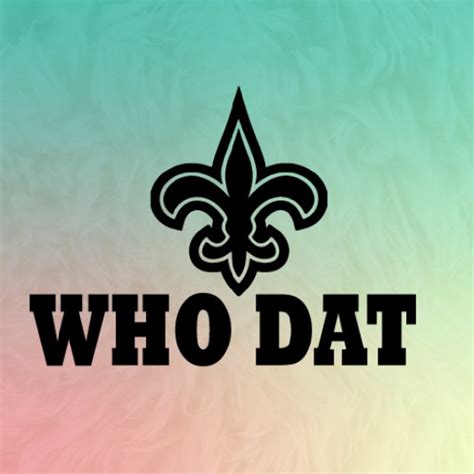 Who Dat Saints Football Svgpng Etsy