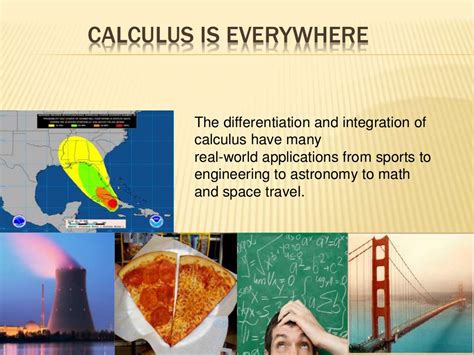 There are many other applications, however many of them require integration techniques that are typically taught in calculus ii. Application of real life in calculus
