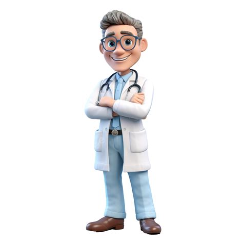 3d Selamat Kartun Dokter Kartun Dokter Generatif Ai Dokter Medis