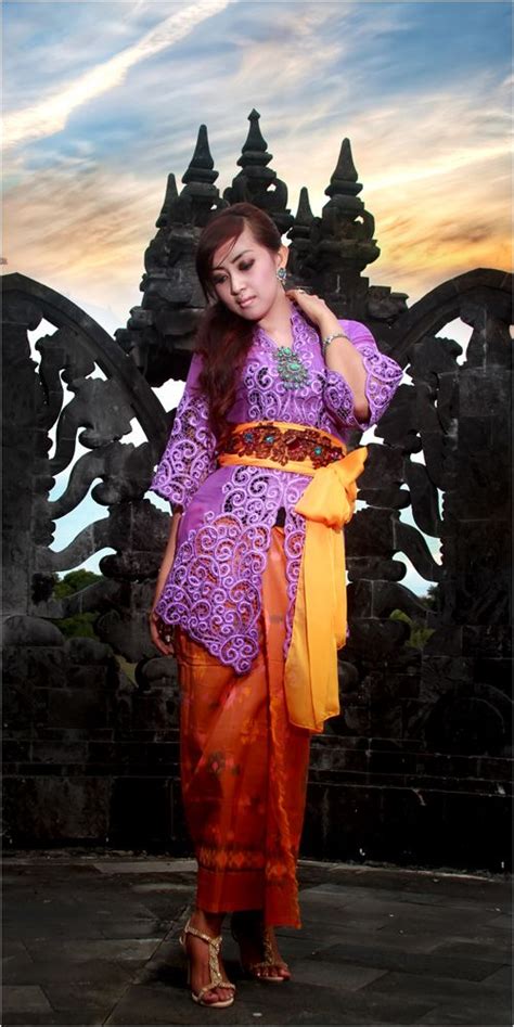 Kebaya Bali Model Lengan Lonceng Kebaya Bali Brokat Asian Fashion Traditional Dresses Dress
