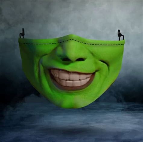 Jim Carrey Green Smile Face Mask Jim Carrey Green Face Etsy