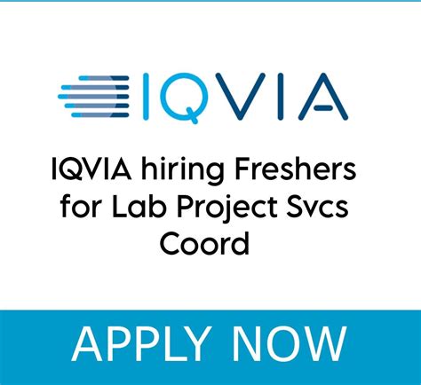 Iqvia Hiring Freshers For Lab Project Svcs Coord Apply Now Pharma