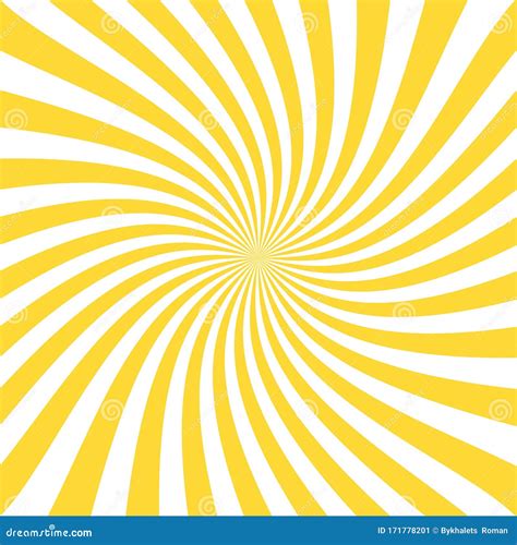 Vintage Abstract Template With Yellow Sunrays On Light Background
