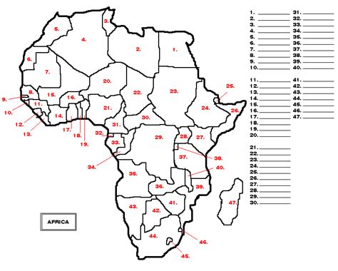 Printable Africa Countries Map Quiz Solutions In 2021 Map Quiz Map Images