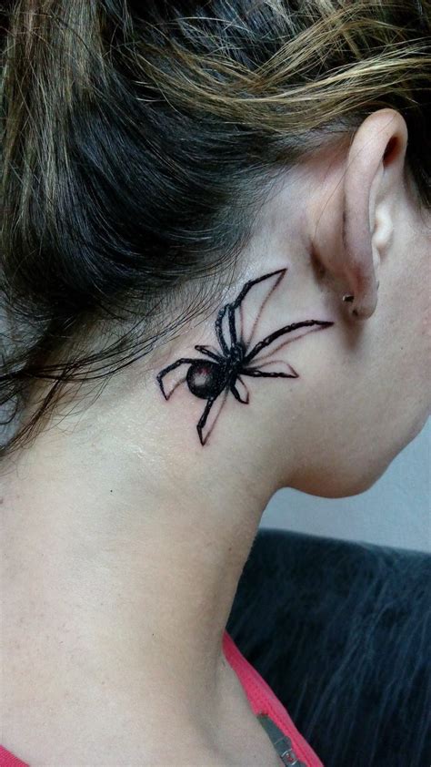 Black Widow Spider Neck Tattoo Blackjulc