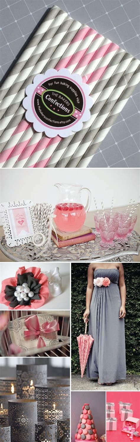 Pink And Gray Wedding Inspiration