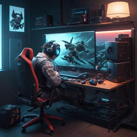 Premium Photo Powerful Personal Computer Gamer Rig With Firstperson