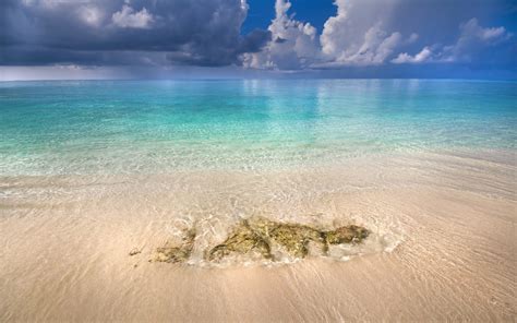 Nature Landscape Maldives Tropical Sea Beach Horizon Clouds Summer