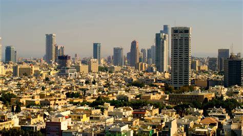 Royalty Free Stock Video Footage Of A Panoramic Tel Aviv Skyline Shot