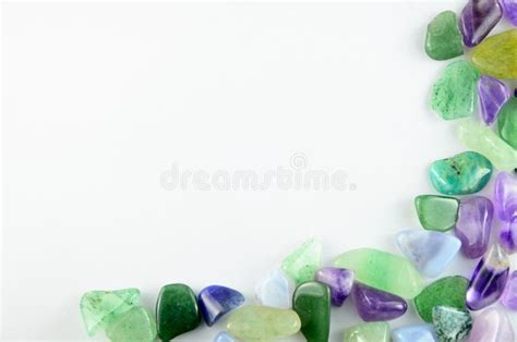 Green And Purple Stones Isolated Stock Photo Image Of Isolated