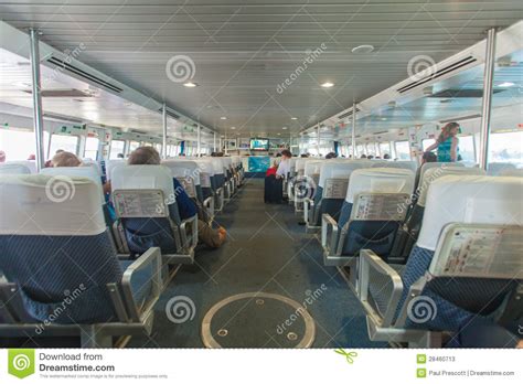 Passengers On The Passenger Deck On Board Editorial Stock Photo Image