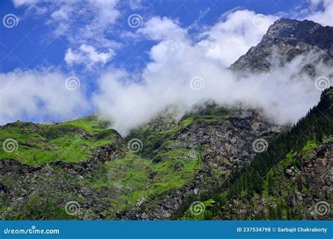 Cloud Covered Mountainside Stock Photo Image Of Ridge 237534798