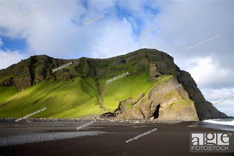 Reynisfjall Iceland Vik Gardar Stock Photo Picture And Rights