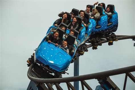 People Having Fun On A Roller Coaster Editorial Photography Image Of