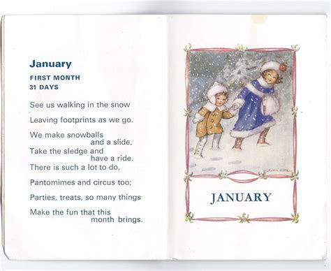 Lovely Poem And Illustrations From The Months Of The Year By Flora
