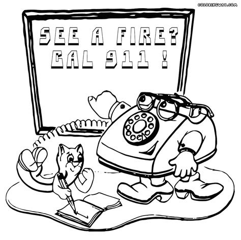 911 Fire Safety Coloring Pages