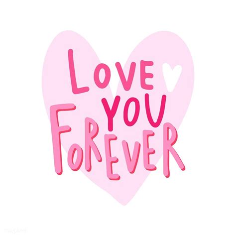 Love You Forever Typography Vector Free Image By Diy