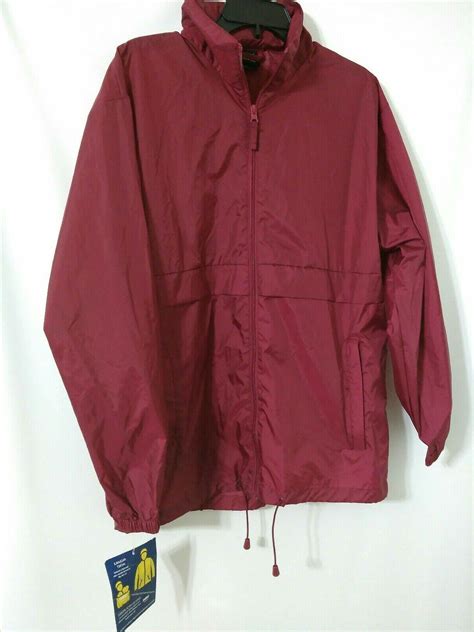 Totes Packable Rain Anorak Jacket Red Small New