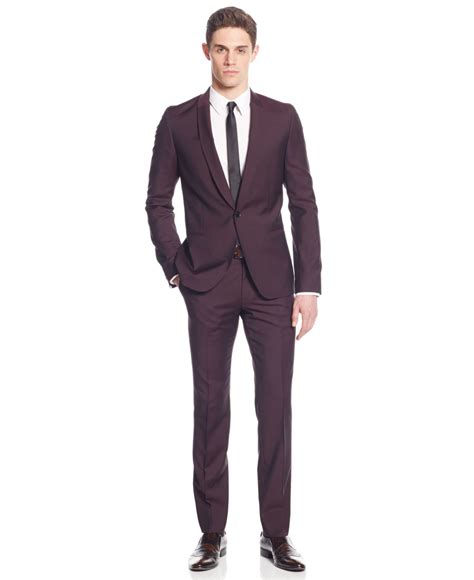There are 1542 hugo boss mens for sale on etsy, and they cost $49.29 on. Boss Hugo By Burgundy Slim-fit Suit in Purple for Men | Lyst