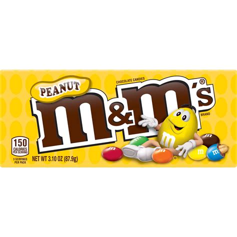 Mandms Peanut Milk Chocolate Candy Theater Box 31 Oz Box Walmart