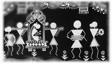 How To Draw Warli Painting Easyindian Folk Artwarli Drawing Easy