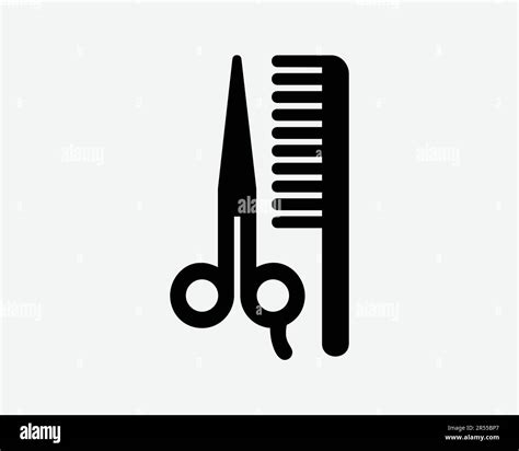 Beauty Salon Icon Hairdresser Service Barber Hair Cut Style Scissor
