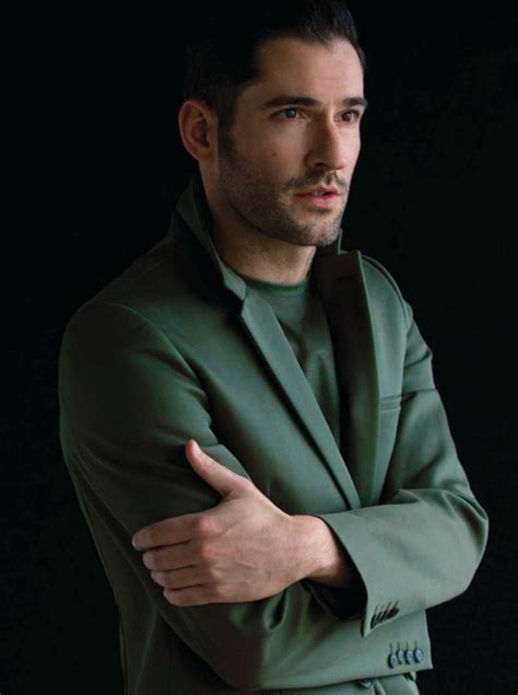 Photoshoot Of Tom Ellis In Green Suit Lucifer 764x1024 Download