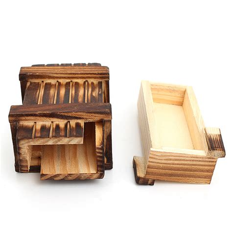 Mini Compartment Wooden Secret Toy Magic Puzzle Box Toys Ace