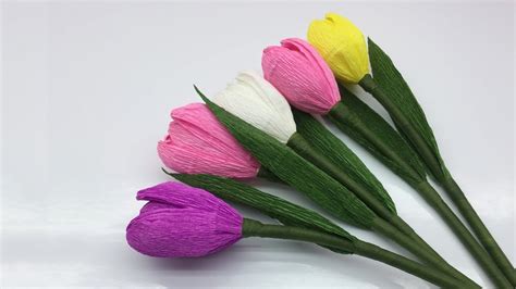 Cách Làm Hoa Tulip Bằng Giấy Nhún Cực Đẹp Mà Dễ Làm Khéo Tay Youtube