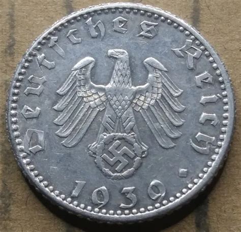Ww2 1939 Nazi Germany Reichspfennig Swastika Coin S15 450 Picclick