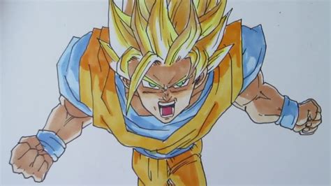 More images for how to draw goku super saiyan 10000 » How to draw Goku Super Saiyan 2 SSJ2 孫 悟空 超サイヤ人2 - YouTube