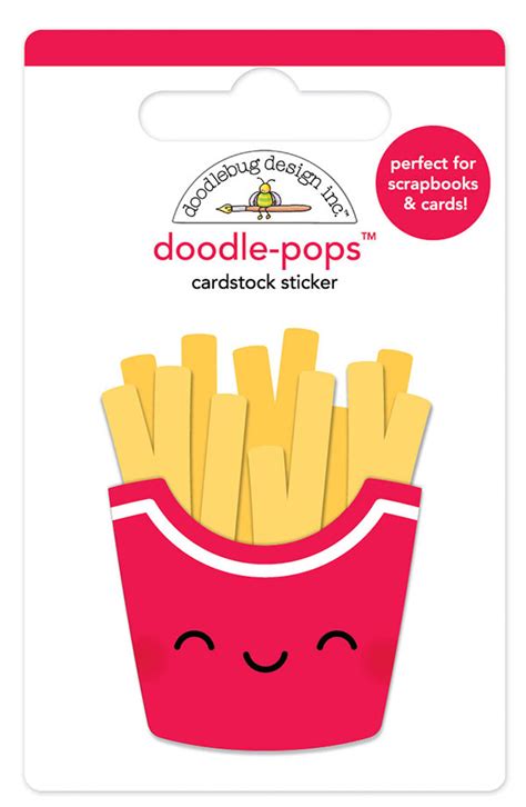 Doodlebug Design So Much Pun Doodle Pops Fry Day Stickers