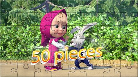 Masha And The Bear Asmr Jigsaw Puzzle 50 Pcs Handshake Youtube