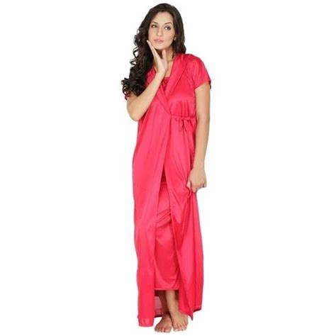 Plain Satin Ladies Pink Nighty At Rs 190piece In Hubli Id 17993951655