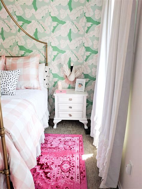 A Fun Toddler Girl Room With Wallpaper From Spoonflower Check Out This