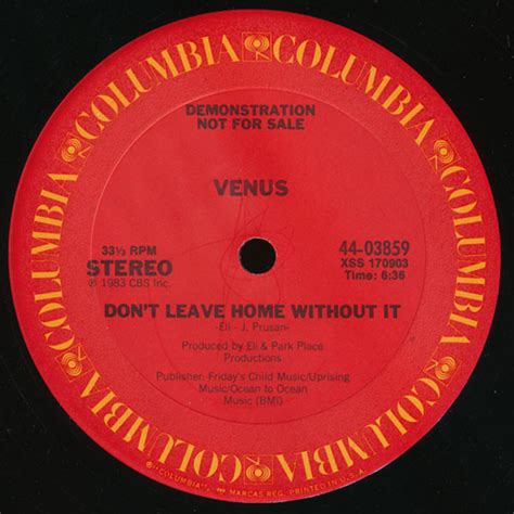 Venus Dont Leave Home Without It 1983 Vinyl Discogs