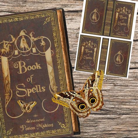 Printable Spell Book Cover Potion Making Instant Download Etsy