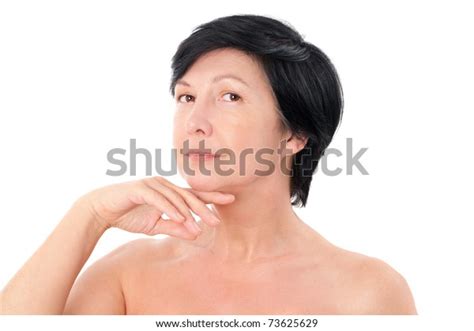 Стоковая фотография Lovely Naked Woman Caring Her Skin Shutterstock