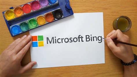 How To Draw The Microsoft Bing Logo Youtube