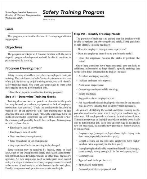 Free 7 Safety Program Templates In Ms Word Pdf