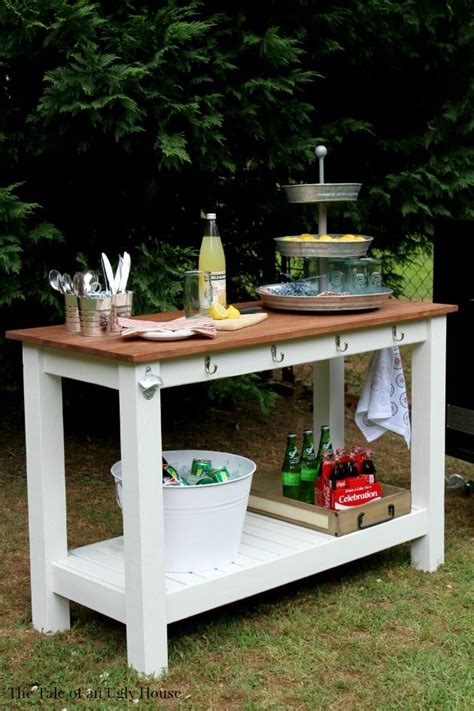 Inspired by the 1950s this bar is perfect for serving up your favorite cocktails. Pottery Barn Inspired DIY Outdoor Buffet | 10 Amazing Kreg ...
