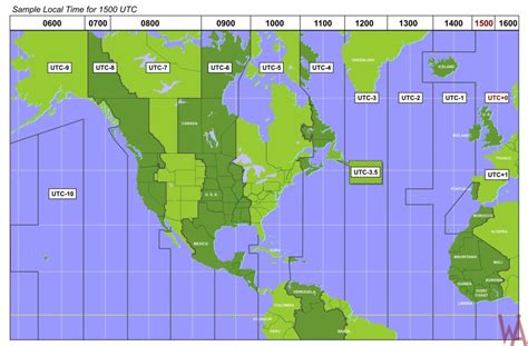 Time Zone Map Of North America North America Map Whatsanswer