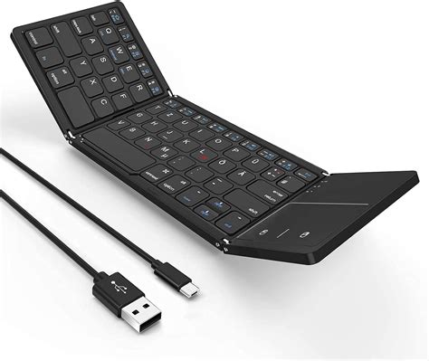 Ashu Faltbare Bluetooth Tastatur Mit Touchpad 24g Kabellos