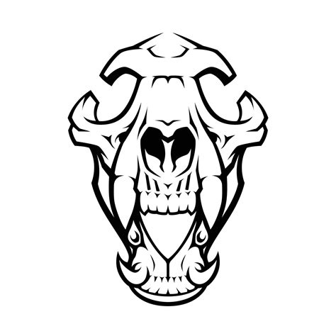 A Wolf Skull Logo 5885031 Vector Art At Vecteezy