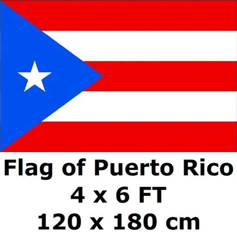 Puerto Rico Flag 120 X 180 Cm 100d Polyester Large Big Puerto Rican