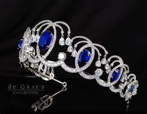Royal Art Nouveau Blue Sapphire Tiara Russian Romanov Etsy Tiara