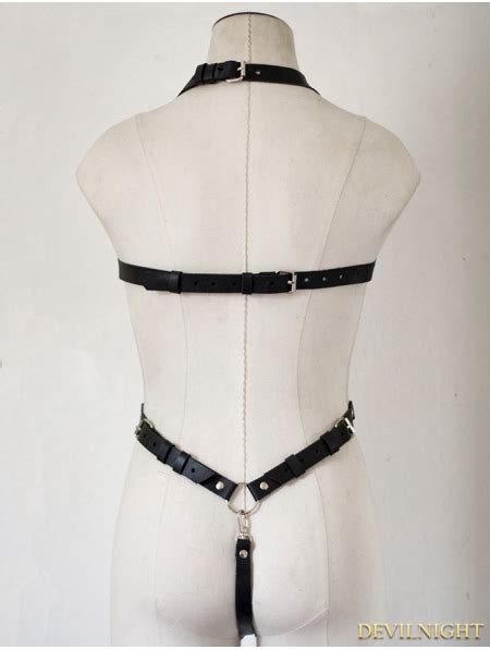 gothic sexy leather body bondage cage harness uk