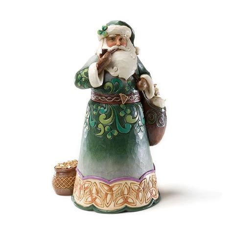 Enesco Jim Shore Heartwood Creek From Green Irish Santa Figurine 1025