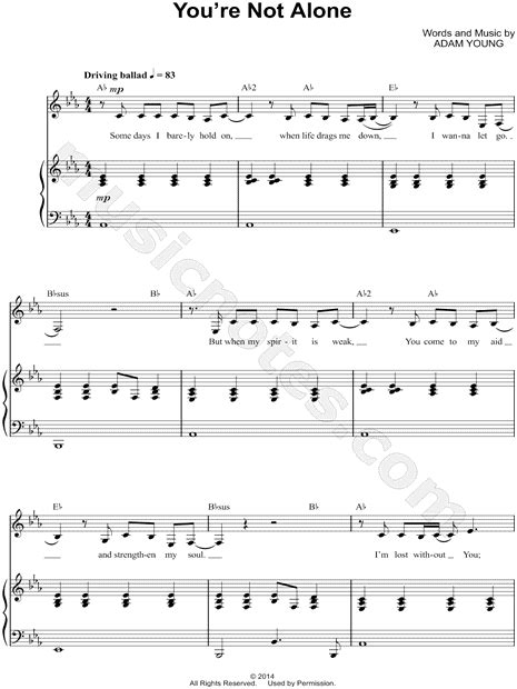 You Are Not Alone Piano Chords Sheet And Chords Collection